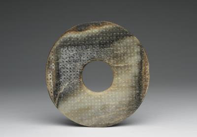 图片[2]-Jade bi disc with cloud scrolls pattern, Qijia culture (c. 2300-1600BCE)-China Archive